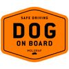 MOLGRAF DOG ON BOARD Sticker (Orange)