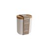 Guzzini Jar, Post consumed recycled polyester ereastic, bamboo, Milk White, One Size