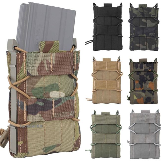  Single Magazine Pouch Bag Storage Nylon 5.56mm MOLLE Mag Pouch  with Quick Release Insert, Mag Carrier Holder Pocket : Sports & Outdoors