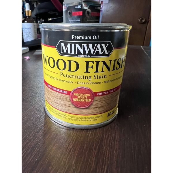 MINWAX 218 Puritan Pine Oil Based Wood Stain 1/2 Pt Can 8 Oz. New, Discontinued