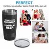 Engineer Beer Black Tumbler 20oz - Computer engineer by beer - Civil Engineering Mechanical Mathematics Electrical Engineer