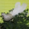 2 x champagne Christmas tree decoration birds