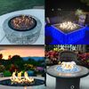 Skyflame 12-Inch Round Fire Pit Burner Ring, 304 Stainless Steel