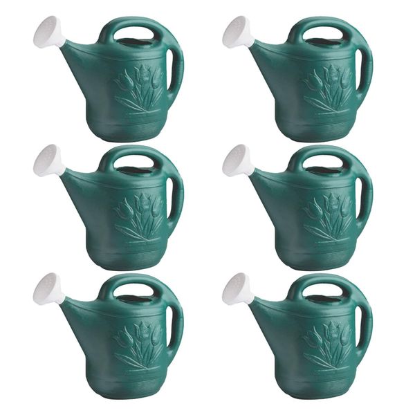 Watering Can, Green Plastic, 2-Gallons