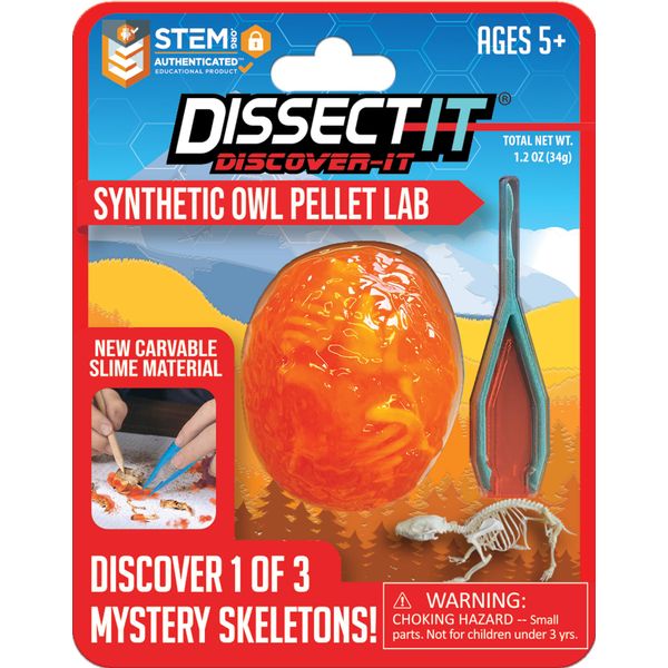 Top Secret Toys Discover-It Dissection Kit for Kids, Owl Pellet Science Lab Kit to Learn About Animals, Science Toys for Kids Ages 5 and Above