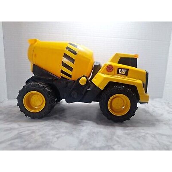 Cat Power Haulers Cement Mixer Truck Toy Start Up Sound Crank Turns Lights Flash