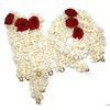 Preetty Charming Artificial Hair Gajra with red flower, 6 strings