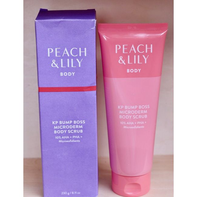 Peach & Lily Body KP Bump Boss Microderm Body Scrub NIB 8.11 fl oz/ 230 g