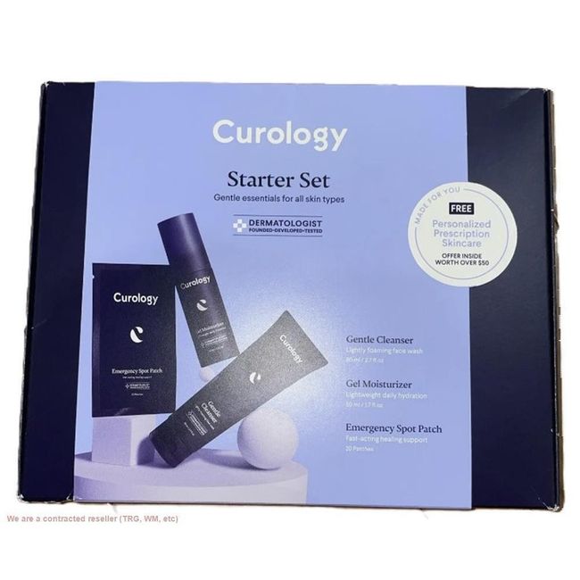 Curology Skincare Starter Set, Gentle Essentials Kit for All Skin Types - 3ct