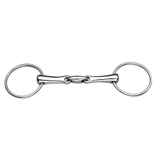 Korsteel Stainless Steel Oval Link Loose Ring Snaffle Bit, 5.5"