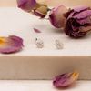 Tuscany Silver Women's Sterling Silver Rose Stud Earrings