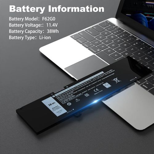 Gihebac F62G0 39DY5 Laptop Battery for Dell Inspiron 13 7000 7370 7373 7380 7386 5370 2-in-1 P83G P87G P91G P83G001 P83G002 P87G001 F62GO 0F62G0 39DY5 039DY5 RPJC3 0RPJC3 Vostro 13 5370 38Wh 11.4V