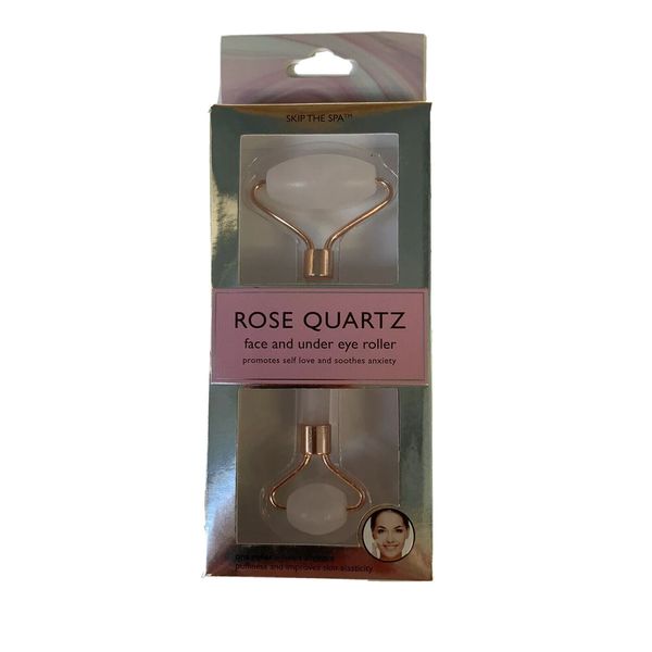 Rose Quartz Face Roller and Under Eye Skip The Spa Jean Pierre Double End