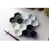 cerapockke Setoyaki Hexagonal Triplant, Cream