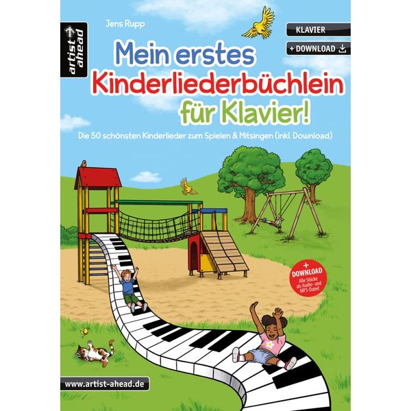 Mein erstes Kinderliederbüchlein für Klavier! Die 50 schönsten Kinderlieder zum Spielen & Mitsingen (inkl. Download). Spielbuch für Piano. Sehr leichte Klavierstücke. Klaviernoten für Anfänger.