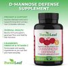 ForestLeaf D-Mannose Defense 1000mg - D Mannose with Cranberry, Hibiscus and Vitamin C - for Urinary Tract Health and Cleanse, Urinary Pain & Bladder Control - 120 Veggie Capsules