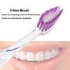 HRASY 5 Pack Orthodontic Toothbrush Double-Ended Interspace Brush V-Trim Brush for Brace and Teeth Detail Cleaning, 5 Colors