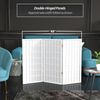3 Ft. Short Window Pane Shoji Screen - White - 3 Panels
