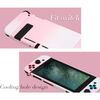 Protective Cover Case Compatible with Switch, Switch Screen Protector and Thumb Grips Caps for Switch Console Accessories - Pink White