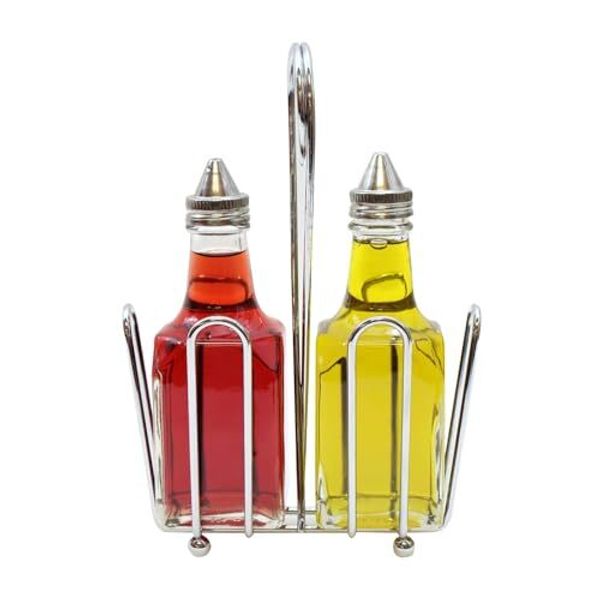 Tablecraft 600ST Oil and Vinegar Cruet Rack Set