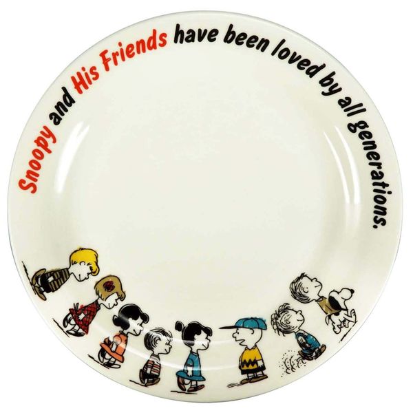 Peanuts SN854-337 Plate, Plate, Approx. 9.8 inches (25 cm), Friends, Made in Japan