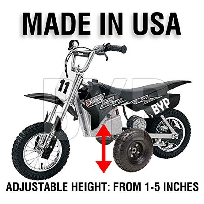 BYP_MFG_INC Adjustable Height Razor MX350 MX400 MX125 Kids - Training Wheels ONLY -