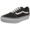 Vans Girls' Ward Platform Trainers, Canvas Black White, 34 EU