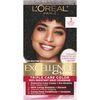 L'Oreal Paris Excellence Creme Permanent Triple Care Hair Color, 3 Natural Black, Gray Coverage For Up to 8 Weeks, All Hair Types, Pack of 1