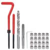 25 Pieces M7 Thread Repair Insert Kit with Transparent Plastic Box for Processing Machines