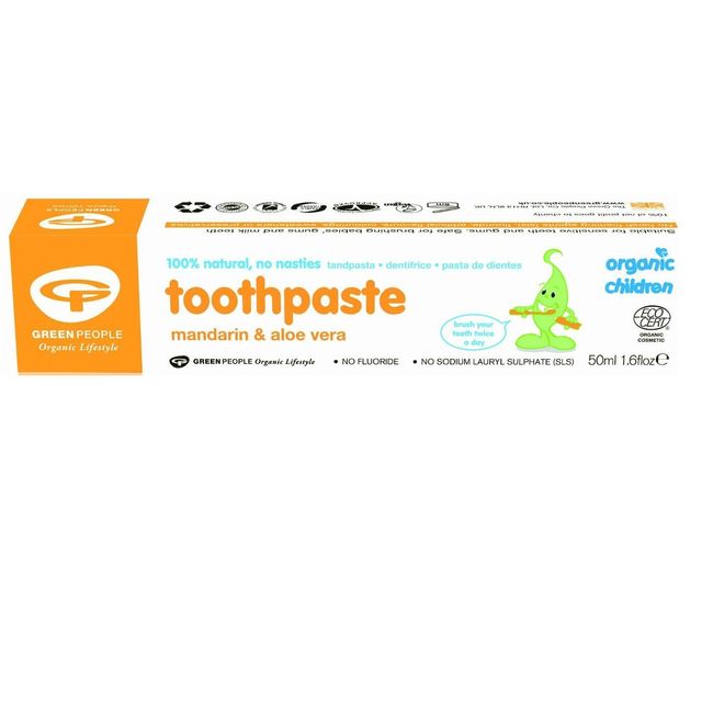 12 Pack of Green People Childrens Mandarin Toothpaste 50 ML