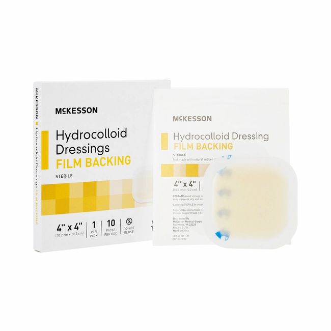 McKesson Hydrocolloid Dressing 4 x 4" Square 200 per Case