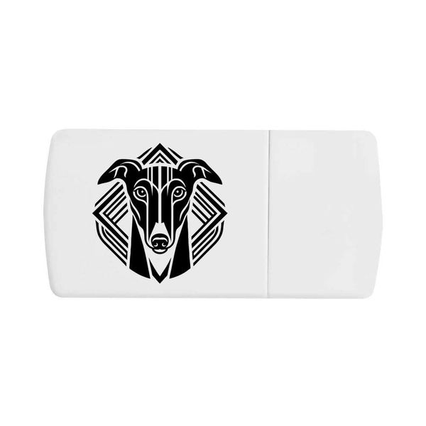 'Art Deco Greyhound' Pill Box with Tablet Splitter (PI00031131)