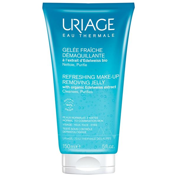 Uriage Cleansing Jelly (Makeup Remover) 5.3 fl oz (150 ml) Uriage Hot Spring Water Formulated with Uriage Sato Pharmaceutical Wiping and Rinsing Type/Sensitive Skin