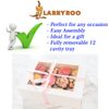 LARRYROO 12 Hole Cavity Windowed Cupcake Boxes With Removable Inserts (10)