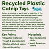 Beco Catnip Toy - Millie the Mouse made from Recycled Plastic Bottles with North American Catnip - Toy for Cats