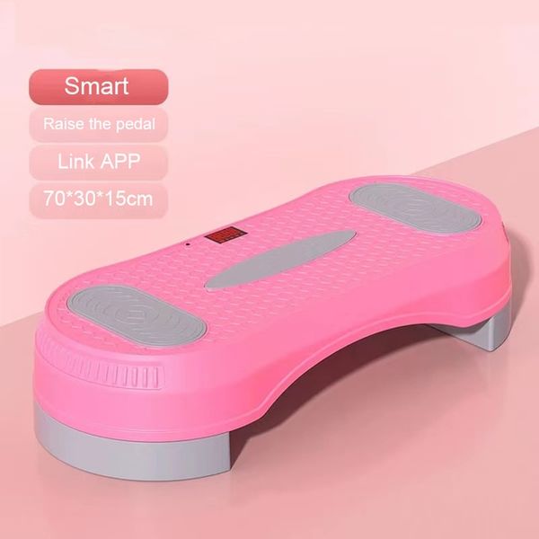 Adjustable Fitness Aerobic Step Non-slip Cardio Yoga Pedal Stepper Gym Workout Equipment, Pink