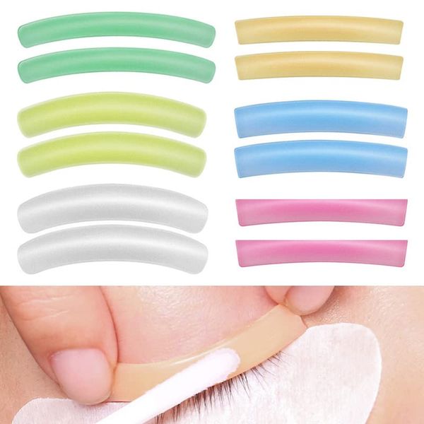 [AAGWW] Eyelash Extensions, Eye Makeup, Lift Silicone Pads, Reusable Palming Curler, Shield Pad, Perfect for Eyelashes Lifting Silicone Material(1 Set- 6 Pairs Total) (1 Set- 6 Pairs Total)