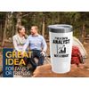 Data Analyst White Edition Viking Tumbler 20oz - not a robot - Computer Science Tech Web Developer IT Database Programming Coding Software