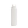Vogue CW725 Squeeze Bottle Clear, 3 Nozzle, 24 oz.,White