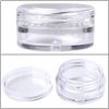 kuou 50 Pcs Empty Plastic Cosmetic Jars, 5ml Sample Containers Pots Bottles with Clear Lids