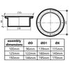 150mm Diameter White Plastic Ventilation Ducting Pipe Wall Plate Spigot