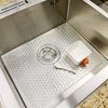 Waroom Home Sink Mat PVC Eco-friendly Kitchen Sink Protector Mat Pad (Clear - 2 Pack)