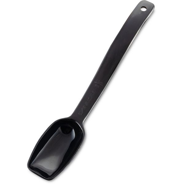 Carlisle FoodService Products Solid Spoon Serving Utensils for Catering, Home, Restaurant, Parties, Buffet, Plastic, 0.5 Ounces, Black, (Pack of 12)