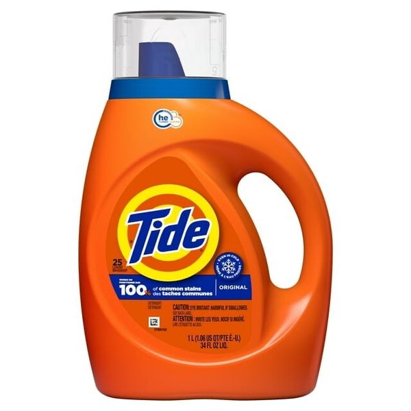 Tide Liquid Laundry Detergent, Original, 34 oz Bottle NEW 25 Loads Fast Ship