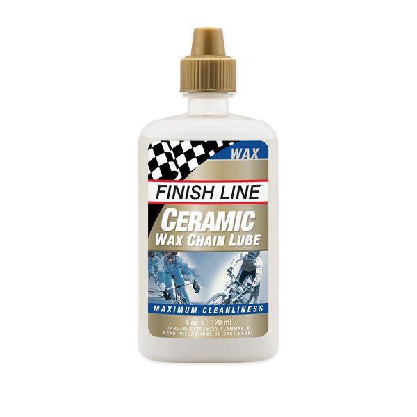 Finish Line Ceramic WAX Bicycle Chain Lube, 4-Ounce Drip Squeeze Bottle