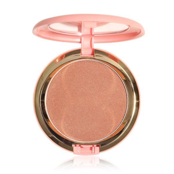 Bronzer in polvere, Formula cremosa e altamente pigmentata, polvere abbronzante a lunga tenuta per un colorito baciato dal sole, Vegan e cruelty-free (Bronzo al tramonto)