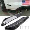 2x Car Carbon Fiber Rear Bumper Lip Diffuser Splitter Canard Protector Universal