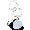 Edges42 Hand Mirror, Compact, Cute, Small, Foldable, Cosmetic Mirror, Double-sided Mirror, Heart Shaped