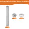 uxcell G4 Lamp Hardware Installation Kit M10x70mm Thread Lamp Pipe Nipple Connector Hex Nut Socket Cap for G4 Bulb Light Socket 5pcs