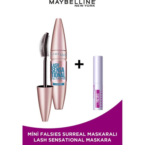 Lash Sensational Yelpaze Etkili Suya Dayanıklı Siyah Maskara Mini Falsies Surreal Maskara Hediyeli